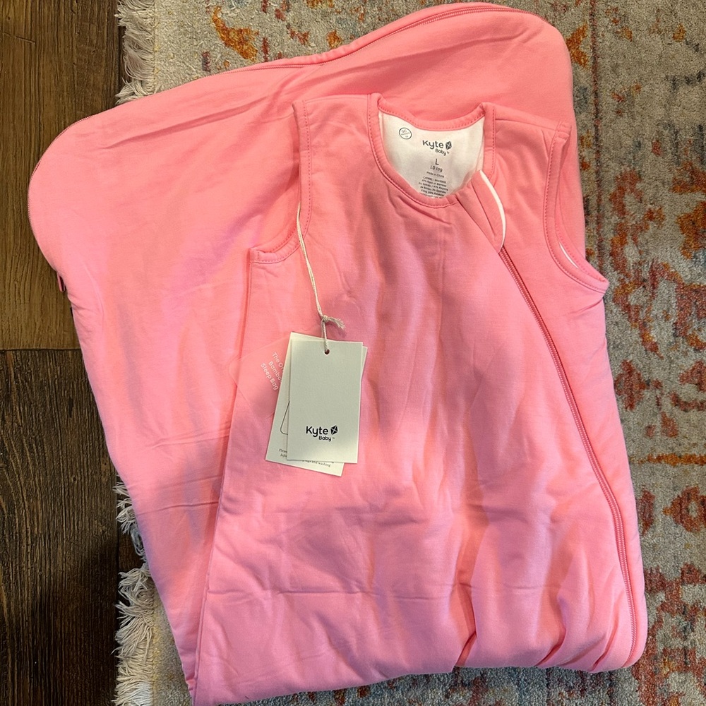 Kyte baby sleep sack large 1.0 tog NWT rose pink